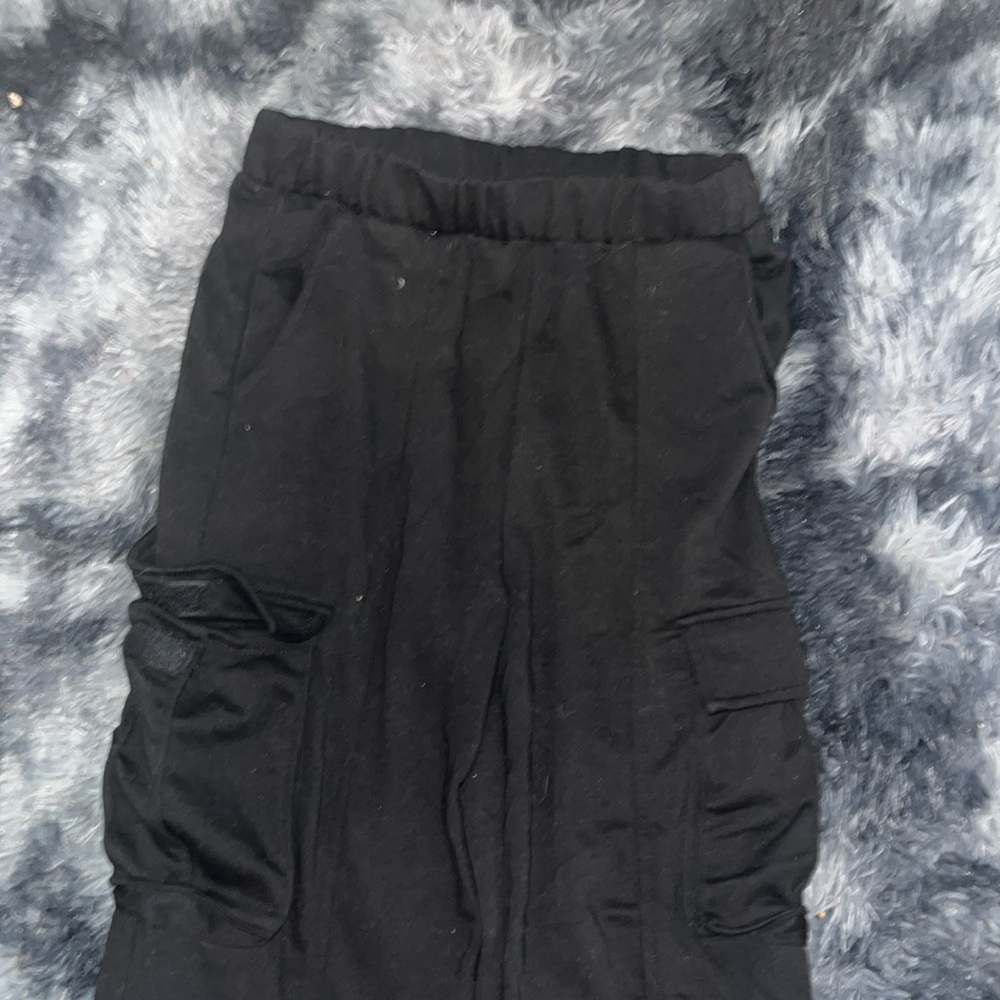 Lazy Sunday soft black cargo pants size w s